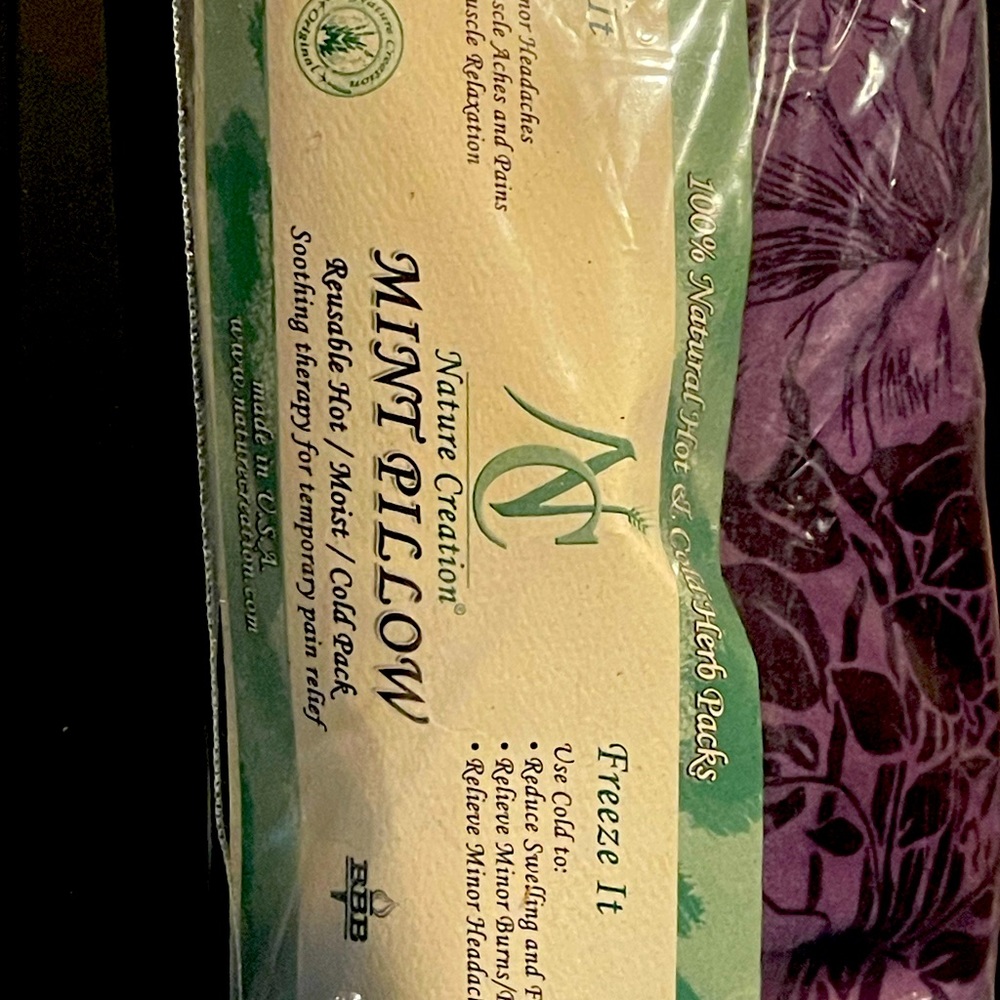 Nature Creation Sinus Relief Mint Pack - Herbal Heating Pad (Blue Marble)